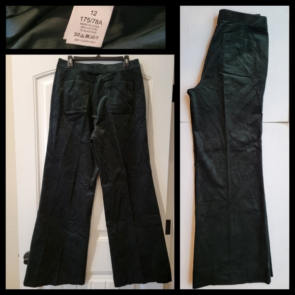 🆕️Kate Spade modern cord deep spruce wide leg - Picture 3 of 9